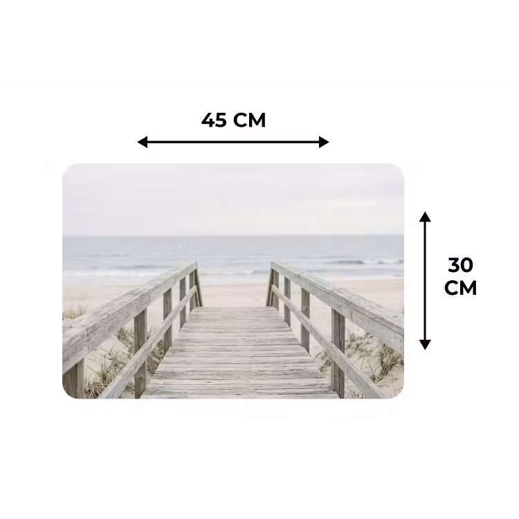 Duinen - Vlonder - Oceaan Placemat vinyl groot -specs