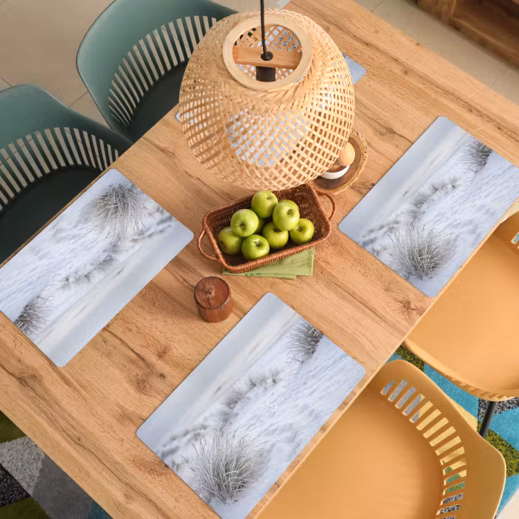 Duinen - Sneeuw - Strand - Winter - Serene Placemat vinyl groot -zzsfeer5_Kitchenyeah-website
