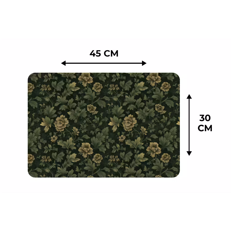 Donker - Groen - Goud - Botanisch Placemat vinyl groot 368 -specs