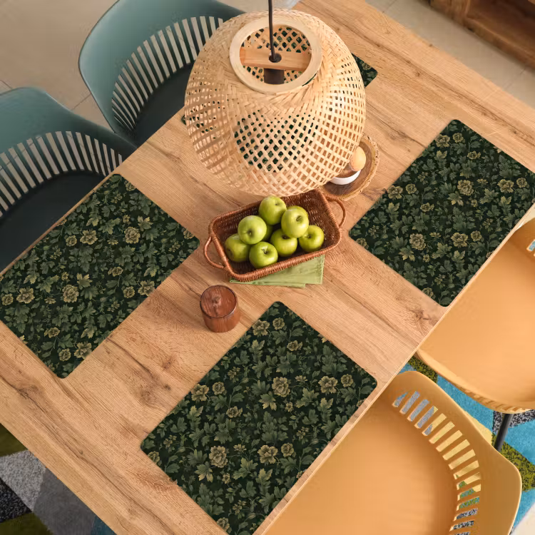 Donker - Groen - Goud - Botanisch Placemat vinyl groot 368 -zzsfeer5_Kitchenyeah-website