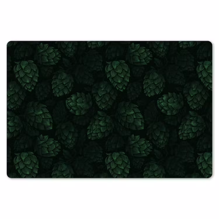 Donker - Groen - Hopbellen - Botanisch - Illustratie Placemat vinyl groot 368 -zzsfeer1_Kitchenyeah-website