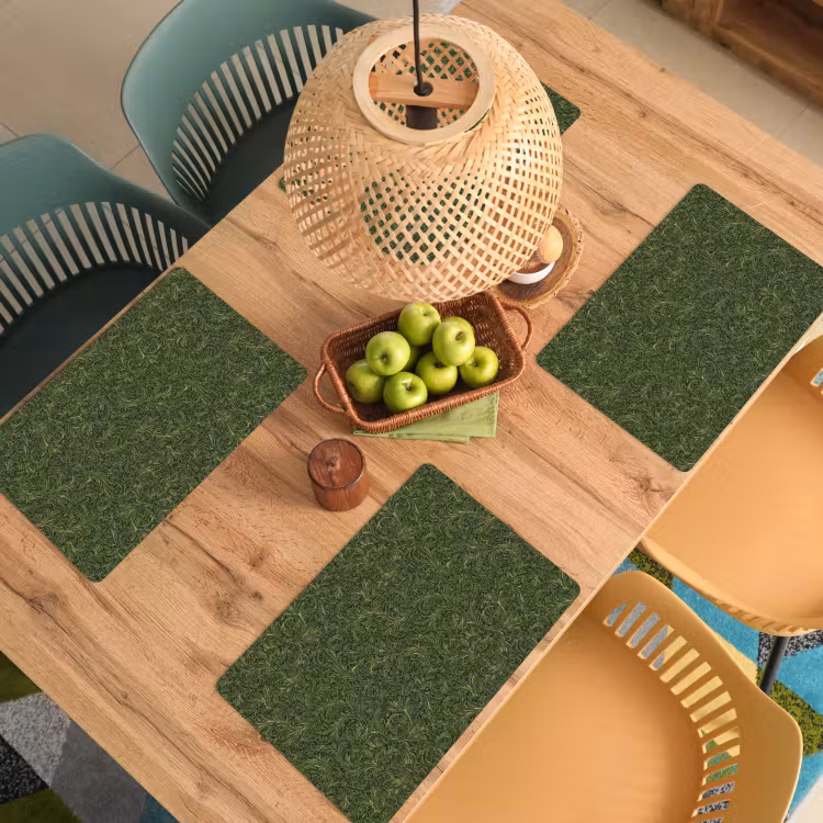 Donker - Groen - Krullend - Botanisch Placemat vinyl groot 368 -zzsfeer5_Kitchenyeah-website