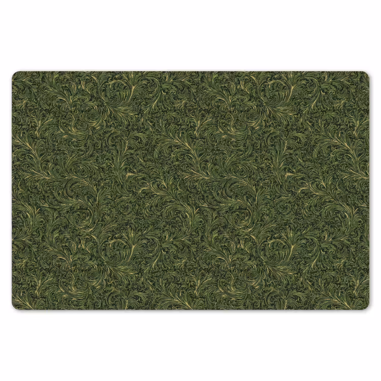 Donker - Groen - Krullend - Botanisch Placemat vinyl groot 368 -zzsfeer1_Kitchenyeah-website