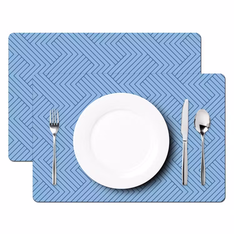 Donkerblauw - Patroon - Lijnen Placemat vinyl groot 368 -zzsfeer2_Kitchenyeah-website