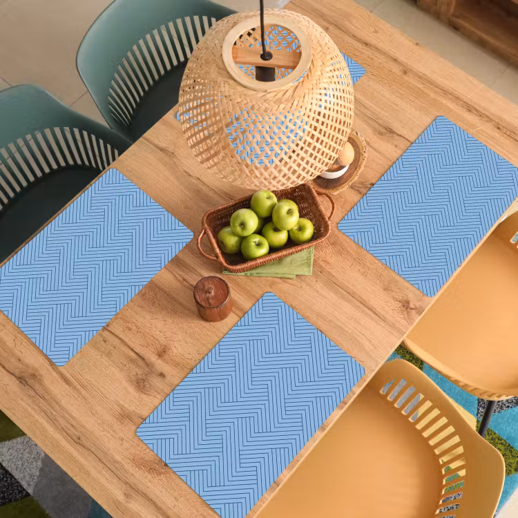 Donkerblauw - Patroon - Lijnen Placemat vinyl groot 368 -zzsfeer5_Kitchenyeah-website