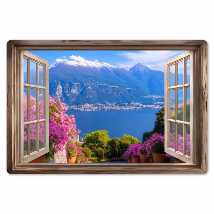 Doorkijk - Berg - Landschap - Uitzicht - Meer Placemat vinyl groot -zzsfeer1_Kitchenyeah-website