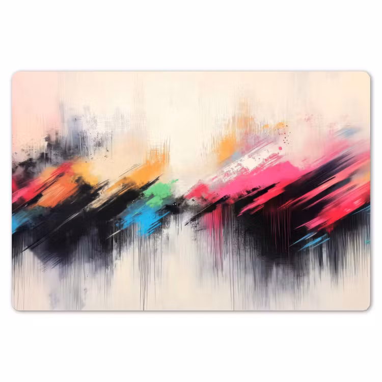 Dynamisch - Abstract - Kleurrijk - Zwart Placemat vinyl groot -zzsfeer1_Kitchenyeah-website
