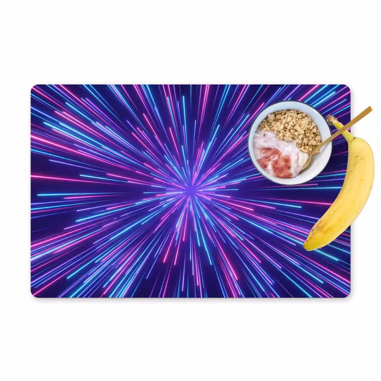 Dynamisch - Ruimte - Kleurrijk Placemat vinyl groot -zzzproduct_Kitchenyeah-website
