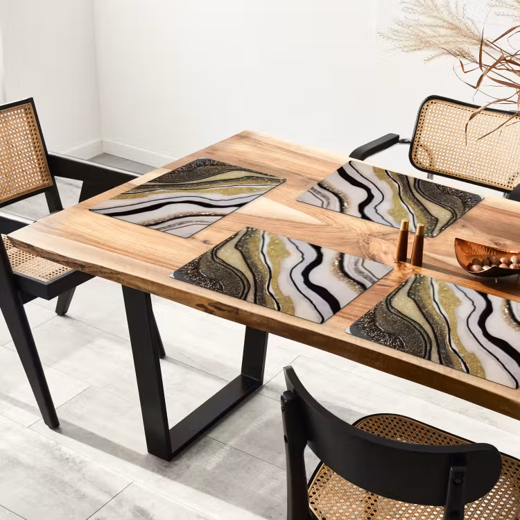 Edelsteen - Abstract - Marmer - Natuur Placemat vinyl groot -zzsfeer4_Kitchenyeah-website