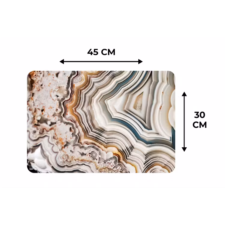 Edelsteen - Marmer - Natuur - Abstract Placemat vinyl groot -specs