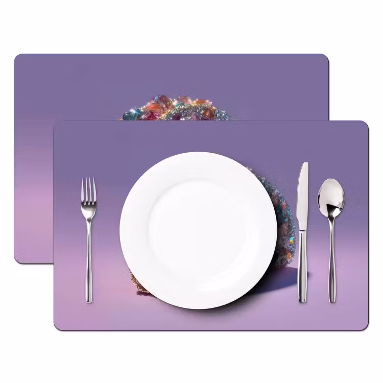 Edelstenen - Glitters - Paars - Kleurrijk Placemat vinyl groot -zzsfeer2_Kitchenyeah-website