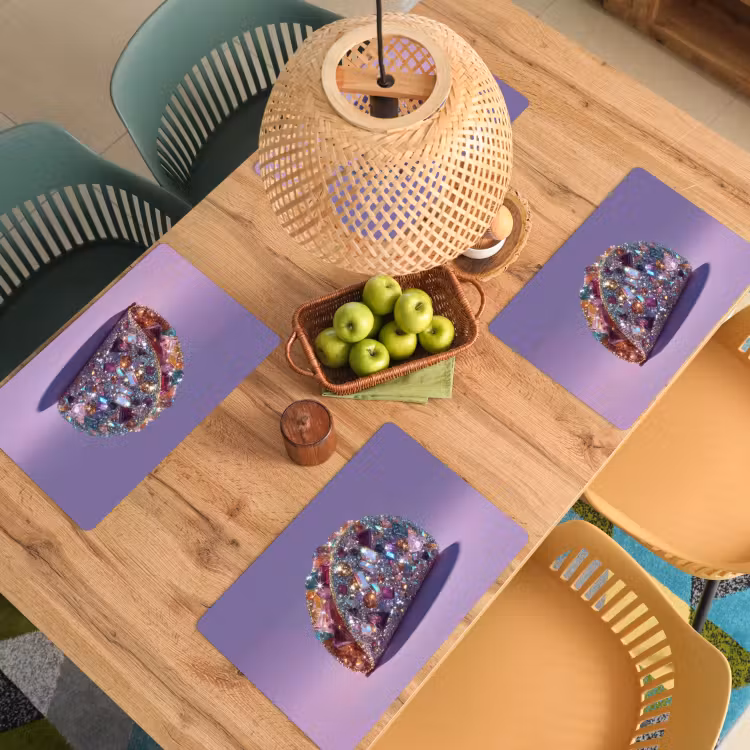 Edelstenen - Glitters - Paars - Kleurrijk Placemat vinyl groot -zzsfeer5_Kitchenyeah-website