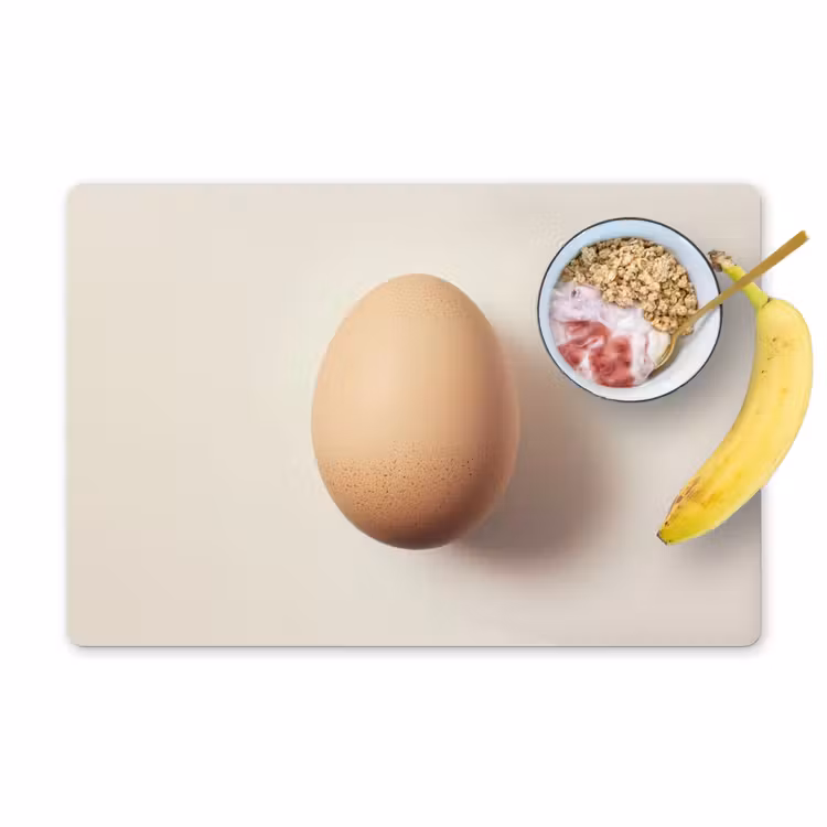 Ei - Beige - Ovaal - Egaal Placemat vinyl groot -zzzproduct_Kitchenyeah-website