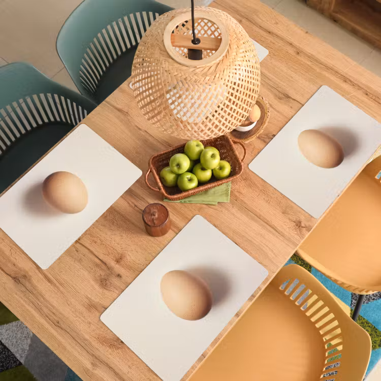 Ei - Beige - Ovaal - Egaal Placemat vinyl groot -zzsfeer5_Kitchenyeah-website