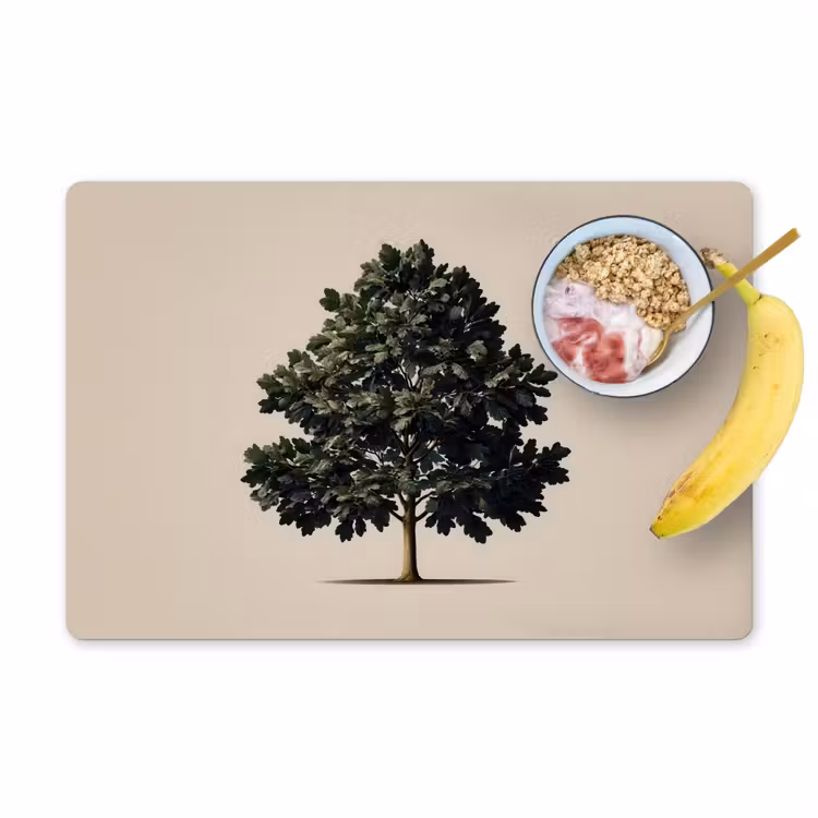 Eikenboom - Schaduw - Egaal Placemat vinyl groot -zzzproduct_Kitchenyeah-website
