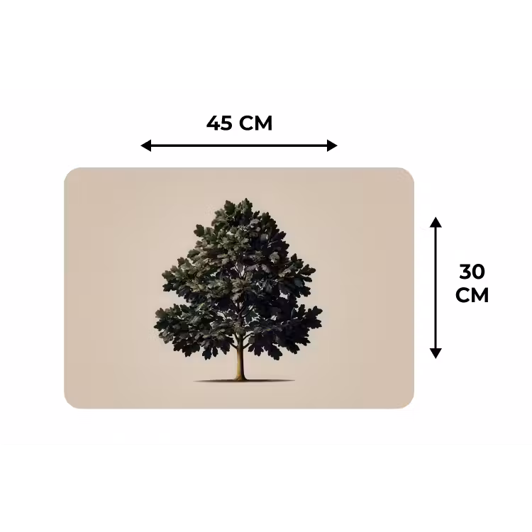 Eikenboom - Schaduw - Egaal Placemat vinyl groot -specs