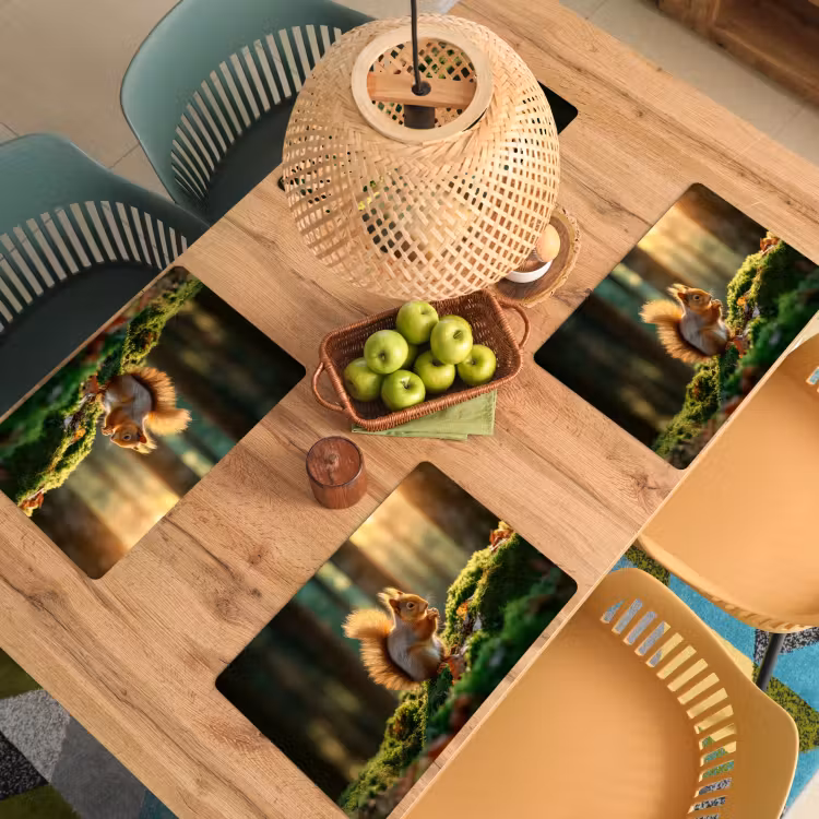 Eekhoorn - Nootje - Gras Placemat vinyl groot -zzsfeer5_Kitchenyeah-website