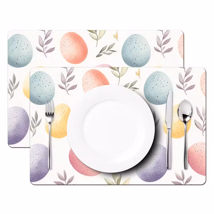 Eieren - Kleurrijk - Patroon Placemat vinyl groot -zzsfeer2_Kitchenyeah-website