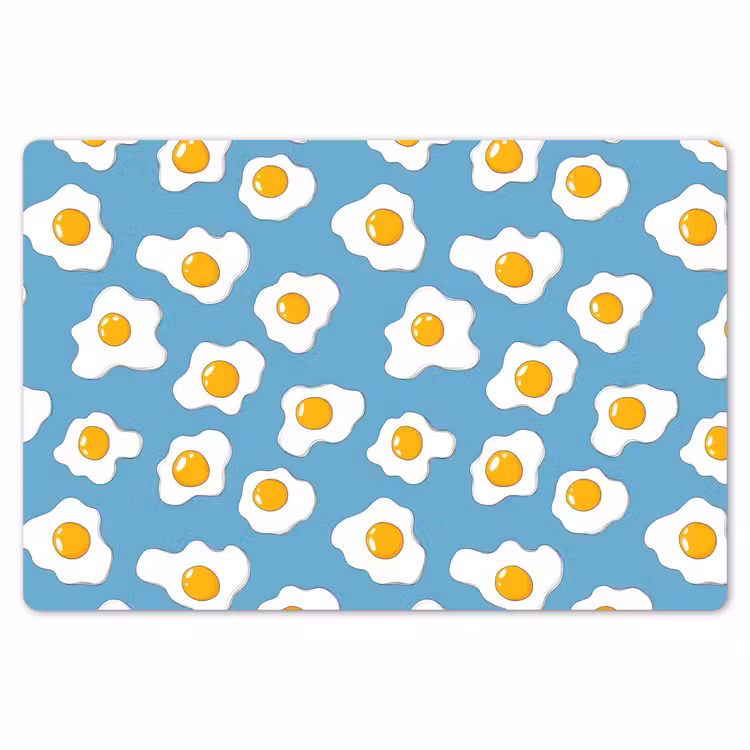 Eieren - Dooiers - Blauw Placemat vinyl groot 368 -zzsfeer1_Kitchenyeah-website