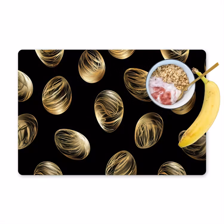 Eieren - Goud - Patroon Placemat vinyl groot -zzzproduct_Kitchenyeah-website