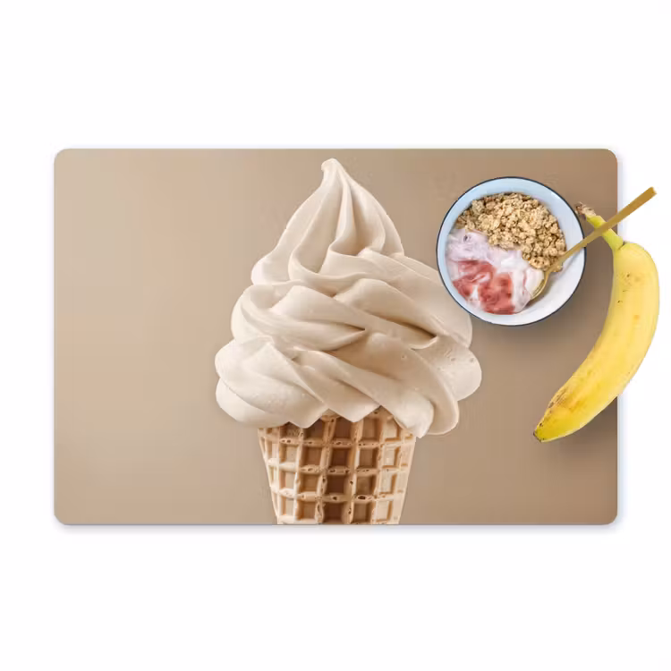 IJs - Softijs - Romig - Hoorntje - Beige Placemat vinyl groot -zzzproduct_Kitchenyeah-website
