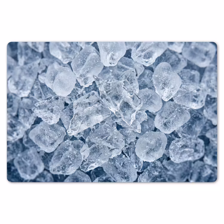 Ijsblokjes - Water - Blauw Placemat vinyl groot -zzsfeer1_Kitchenyeah-website