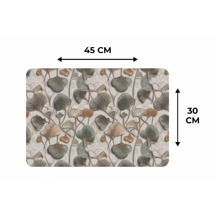 Elegant - Bladeren - Groen Placemat vinyl groot 368 -specs