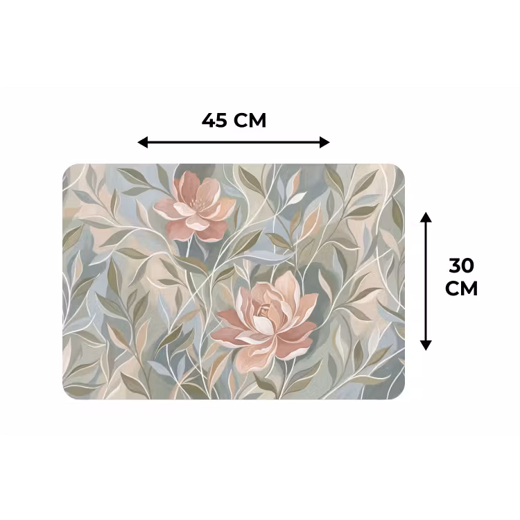Elegant - Romantiek - Roze Placemat vinyl groot -specs