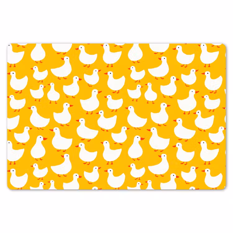 Eendjes - Patroon - Geel Placemat vinyl groot 368 -zzsfeer1_Kitchenyeah-website