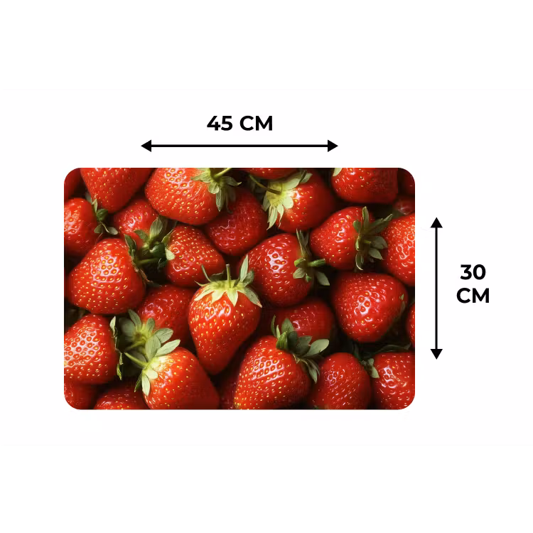 Aardbei - Fruit - Rood Placemat vinyl groot -specs