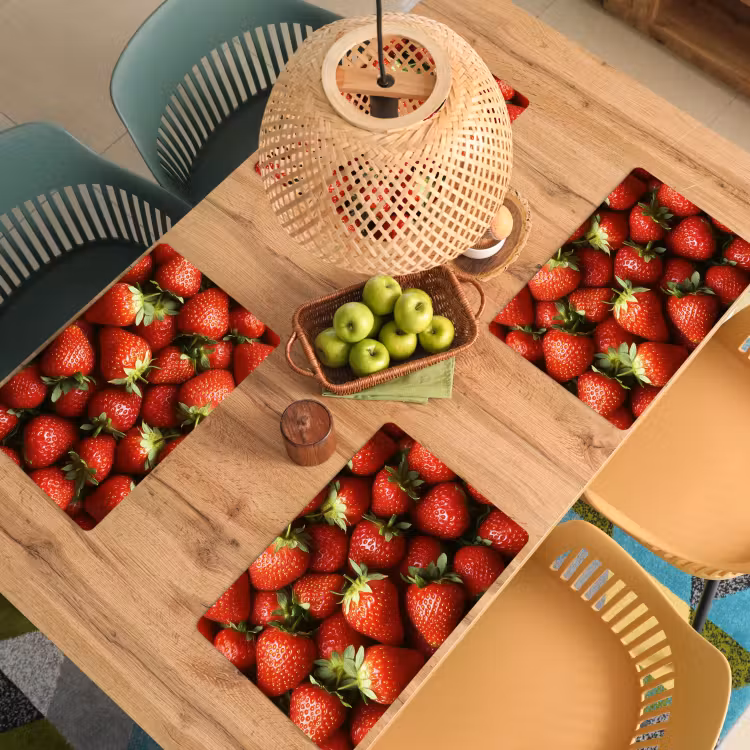 Aardbei - Fruit - Rood Placemat vinyl groot -zzsfeer5_Kitchenyeah-website
