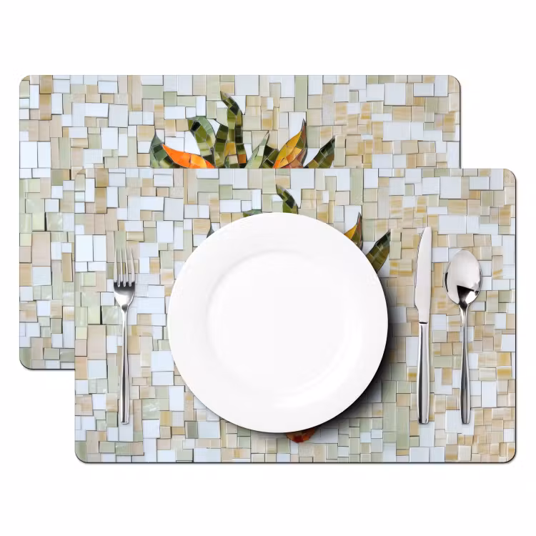 Aardbei - Rood - Mozaïek - Fruit Placemat vinyl groot -zzsfeer2_Kitchenyeah-website