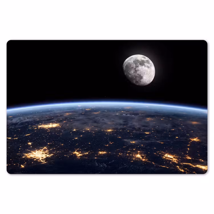 Tischset - 6 Stück - Erde – Nacht – Weltraum - Aarde - Nacht - Ruimte Placemat vinyl groot