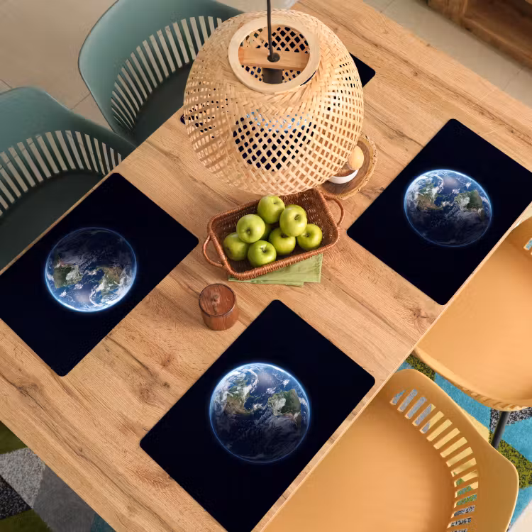 Tischset - 6 Stück - Erde – Weltraum – Kosmos - Aarde - Ruimte - Kosmos Placemat vinyl groot