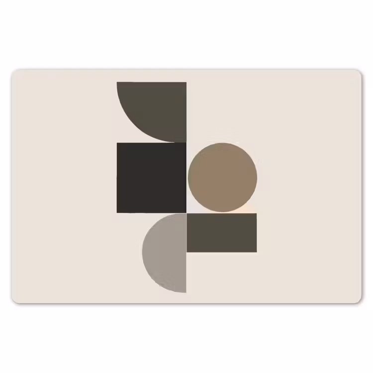 Aardetinten - Abstracte compositie - Eenvoudige vormen Placemat vinyl groot -zzsfeer1_Kitchenyeah-website