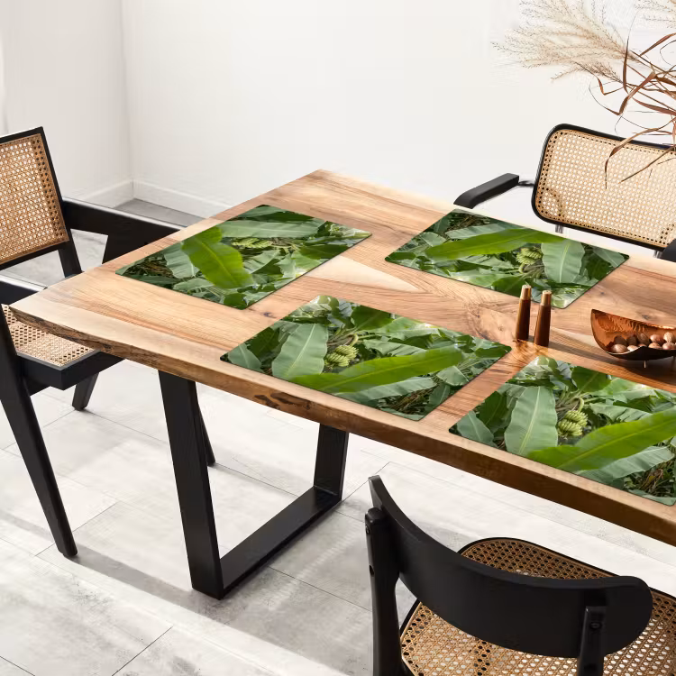 Eten - Bananen - Plantage - Groen Placemat vinyl groot -zzsfeer4_Kitchenyeah-website