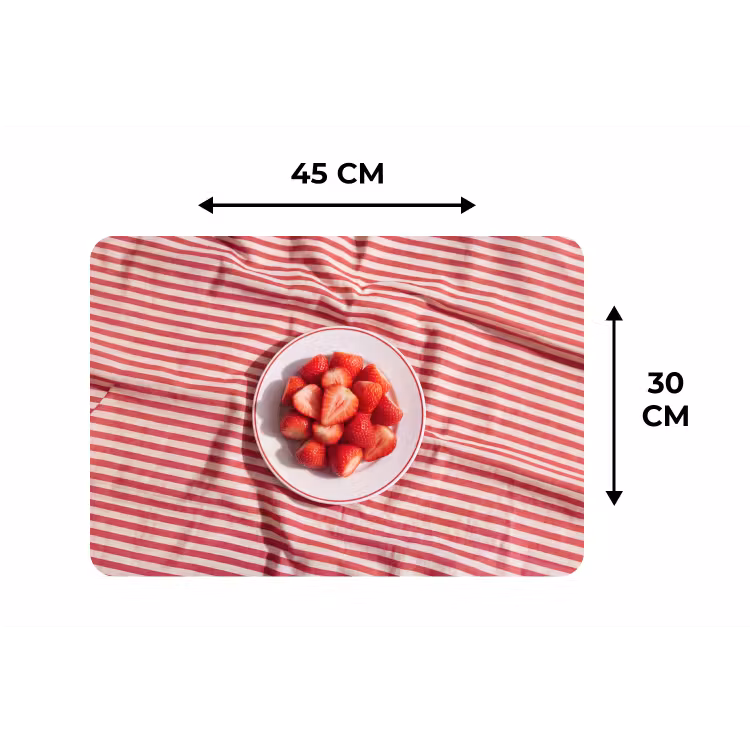 Eten - Aardbeien - Fruit - Zomer - Rood Placemat vinyl groot -specs