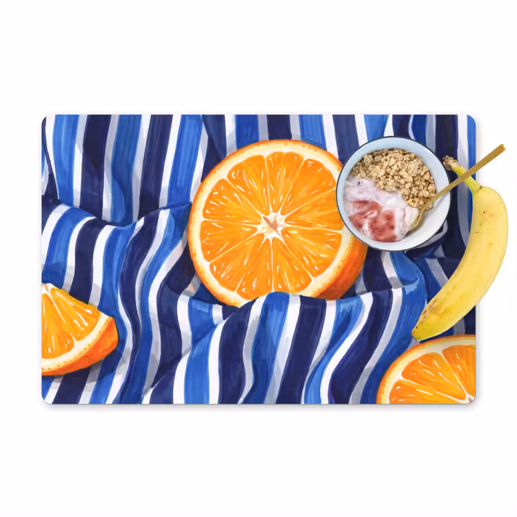 Tischset - 6 Stück - Essen – Obst – Orange - Eten - Fruit - Oranje Placemat vinyl groot