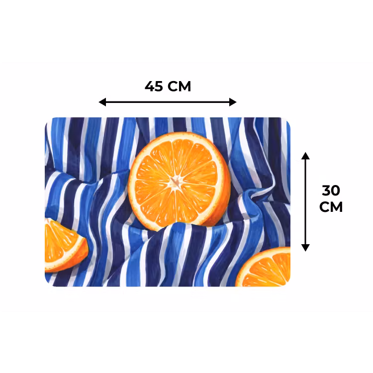 Tischset - 6 Stück - Essen – Obst – Orange - Eten - Fruit - Oranje Placemat vinyl groot