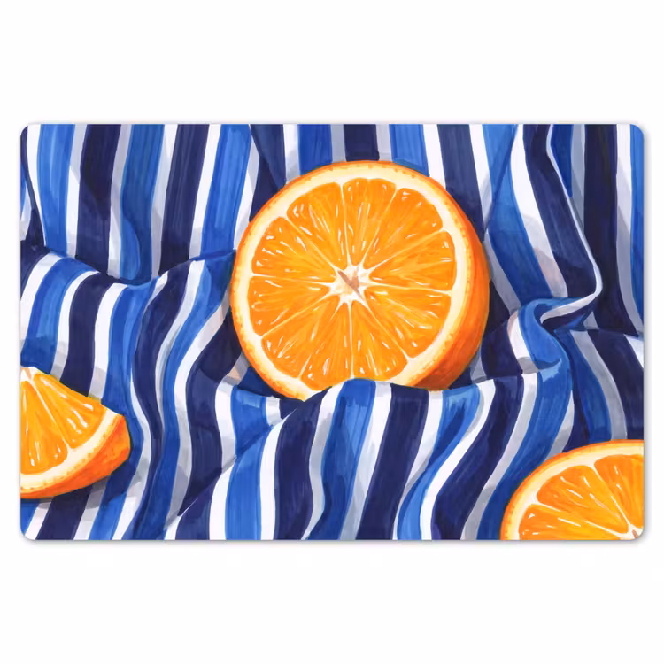 Tischset - 6 Stück - Essen – Obst – Orange - Eten - Fruit - Oranje Placemat vinyl groot