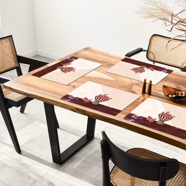Eten - Schaal - Stilleven - Modern - Rood Placemat vinyl groot -zzsfeer4_Kitchenyeah-website