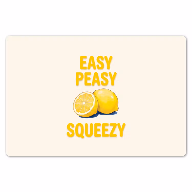 Eten - Citroenen - Keuken - Illustratie - Geel Placemat vinyl groot -zzsfeer1_Kitchenyeah-website
