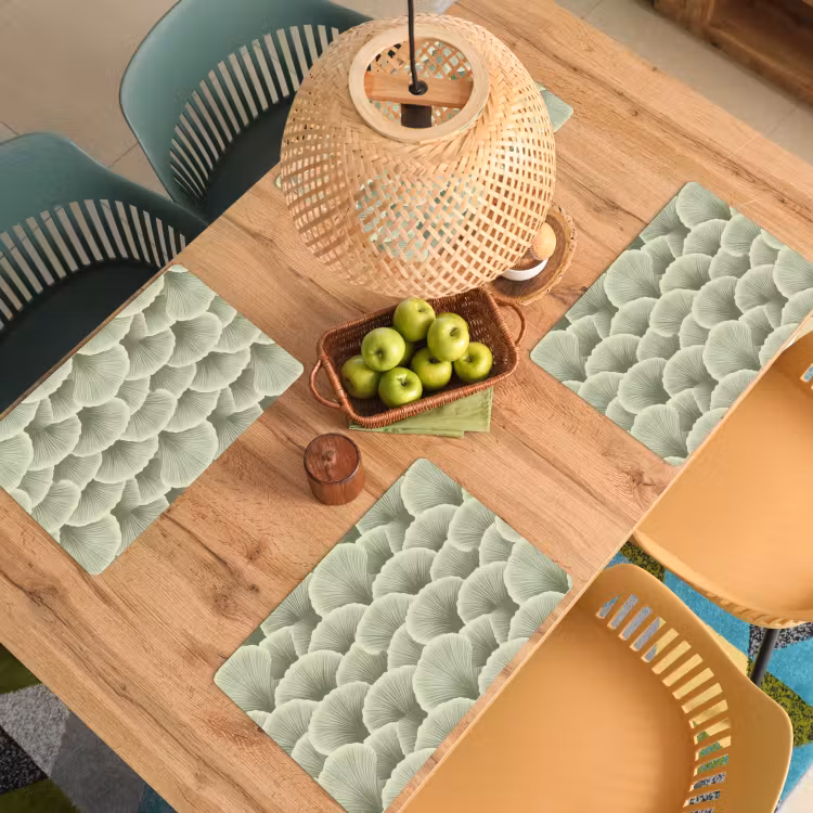 Waaier - Blad - Groen Placemat vinyl groot 368 -zzsfeer5_Kitchenyeah-website