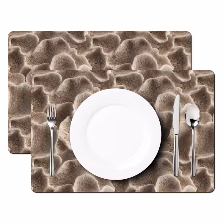 Waaiervorm - Beige - Vezel textuur Placemat vinyl groot 368 -zzsfeer2_Kitchenyeah-website