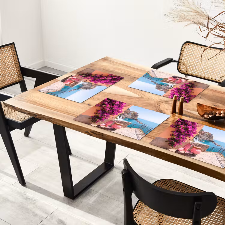 Voertuig - Roze - Kust - Zomer - Reizen Placemat vinyl groot -zzsfeer4_Kitchenyeah-website