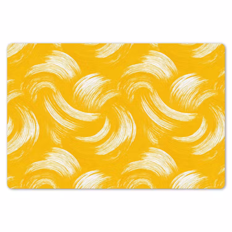 Verfstreken - Abstract - Dynamisch - Geel Placemat vinyl groot 368 -zzsfeer1_Kitchenyeah-website