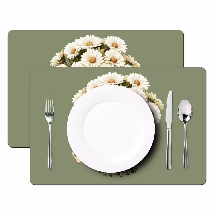 Lint - Boeket - Groen - Quote Placemat vinyl groot -zzsfeer2_Kitchenyeah-website