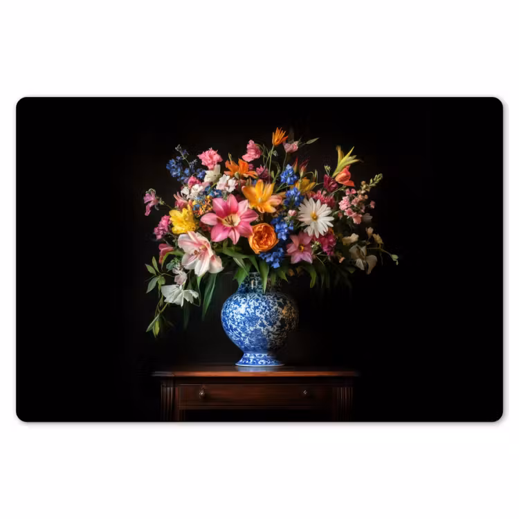 Kleur - Vaas - Bloemen - Boeket Placemat vinyl groot -zzsfeer1_Kitchenyeah-website
