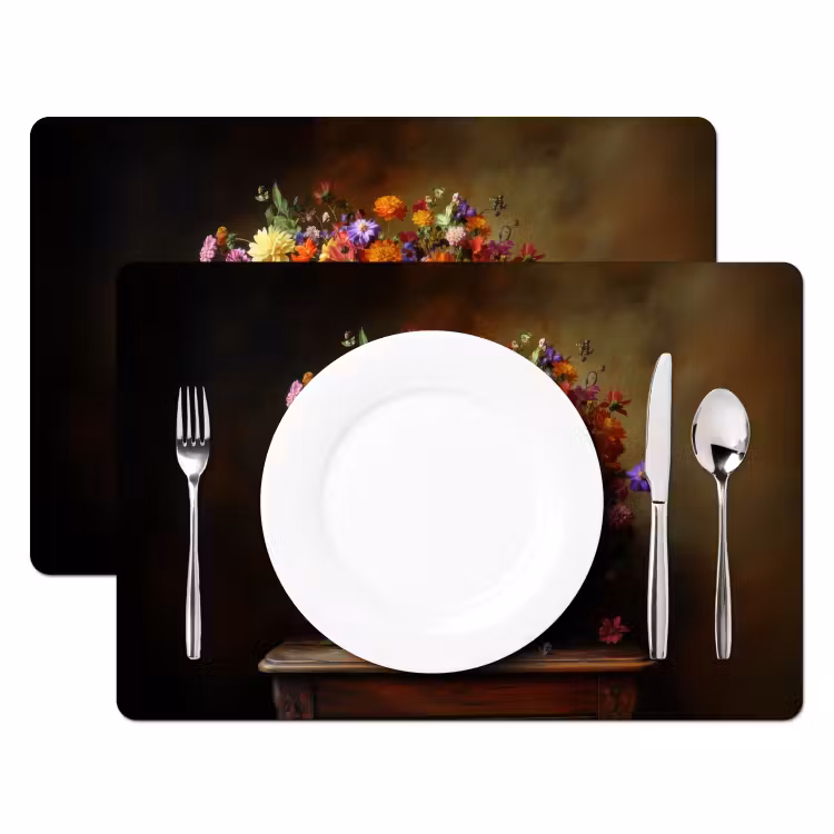 Kleuren - Boeket - Vaas - Hout Placemat vinyl groot -zzsfeer2_Kitchenyeah-website