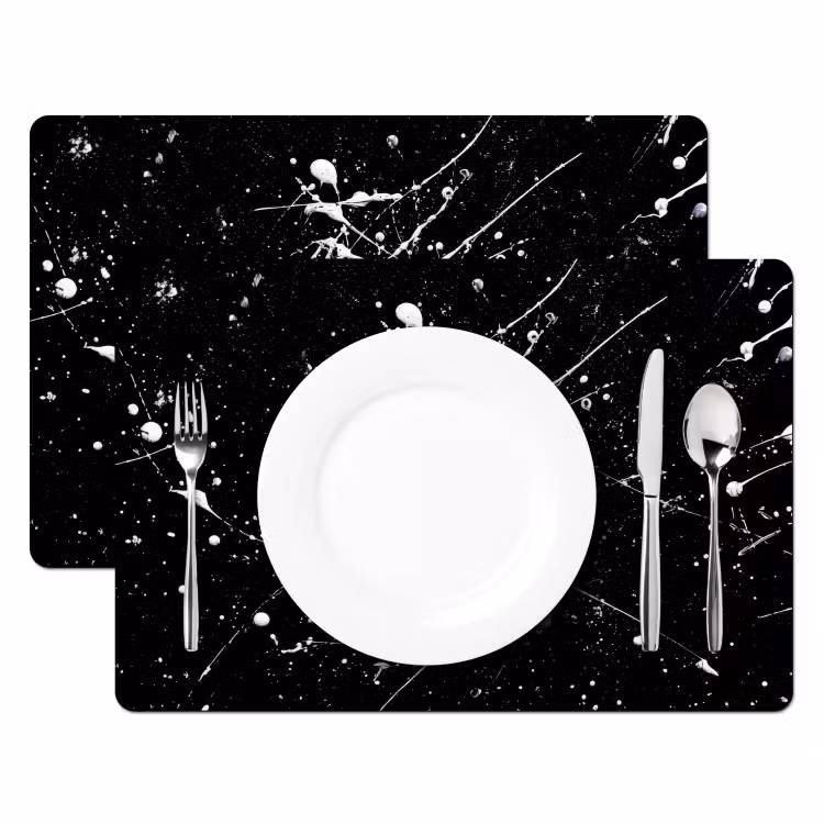 Verfspatten - Wit - Abstract - Explosie Placemat vinyl groot -zzsfeer2_Kitchenyeah-website